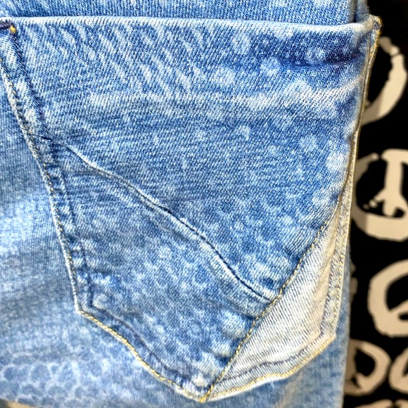 KOOKAI DENIM BLUE JEANS FISH SCALE PRINT SZ 28 W/34 - Picture 5 of 12